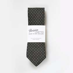 Parisian Crafted Ties Bows Ties: Olive Sky Pink Pin Dot Tie