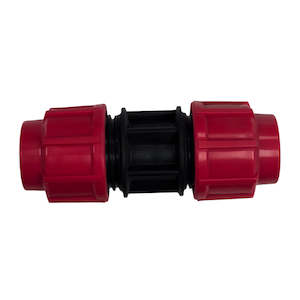 Parkland: MDPE Compression Coupler 20mm - Red