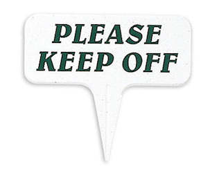 Standard Golf One-Piece Aluminum Signs - 5" X 12" (13cm X 30 cm)