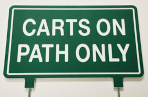 Golf Course Signs: Standard Golf Green Line Fairway Signs