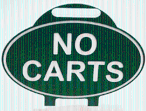 Standard Golf Green Line Oval Fairway Signs