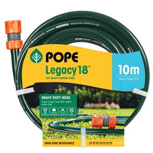 Hoses: Pope Legacy18 Heavy Duty Garden Hose (18mm) | Fitted