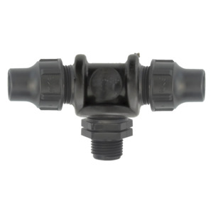 Rain Male Tee Lock Compression Fitting