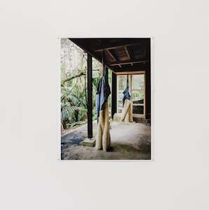 Emma Fitts: White Azaleas in Front of the Fig Tree