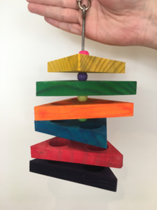 Medium Bird Toys: Foraging Hide & Seek Treats Triangles