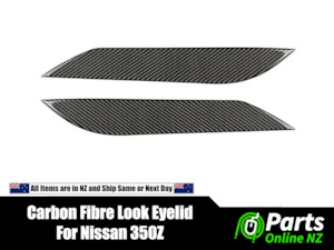 Parts Online NZ: Carbon Fiber Headlight trim Cover Eyelid Parts Sticker for Nissan 350Z