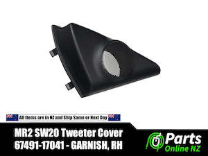 Parts Online NZ: MR2 SW20 Tweeter Cover Drivers Side Toyota 67491-17041 - GARNISH, RH