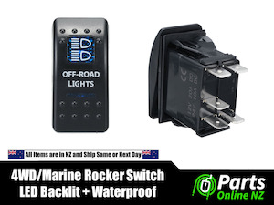 4wd Parts And Accessories: Waterproof Rocker Switch OFF ROAD LIGHTS for 4WD Off Road Marine