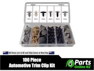 Consumable Assortments: 100Pcs Universal Car Roof Trim & Fastener Clip Kit