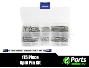 Consumable Assortments: 175pcs Zinc-Plated Split Cotter Pins Kit – 6 Sizes