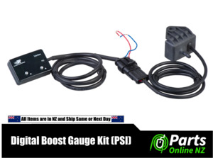 Digital Turbo Boost & Vacuum Gauge – Blue LED, -14 to 40 PSI (12 V Universal)