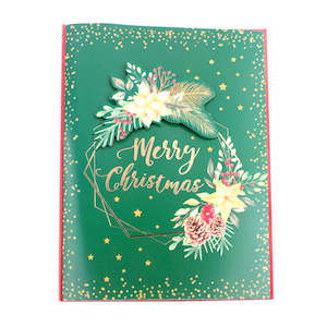 Gift Card: Merry Christmas Green Melody Card