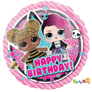 Lol Surprise: LOL Surprise Happy Birthday Standard 45cm Round Foil Balloon