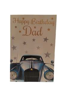 Greeting Cards: Happy Birthday Dad Car