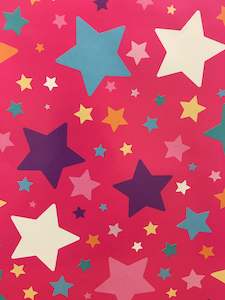Gift Wrap Paper: Folded Wrap - Star Pink