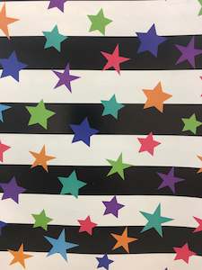 Gift Wrap Paper: Folded Wrap - Star Black And White
