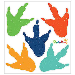 Dino: Dino-Mite Party Dinosaur Vinyl Cling Footprints