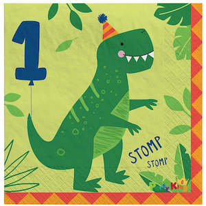 Dino: Dino-Mite Party Dinosaur Lunch Napkins 1st Birthday
