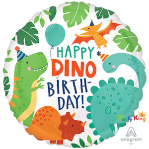 Dino-Mite Party Dinosaur Happy Birthday Standard 45cm Foil Balloon