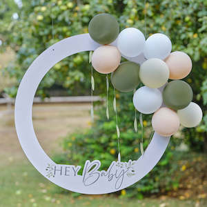 Diy Balloon Garland Set: Botanical Baby Hey Baby Botanical Baby Shower Photo Booth Frame