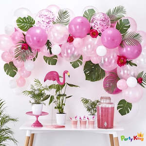 Balloon Garland Arch Pink, White and Confetti Balloon