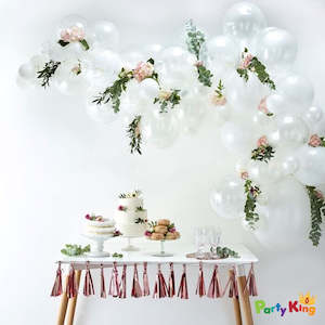Diy Balloon Garland Set: Balloon Garland Arch White