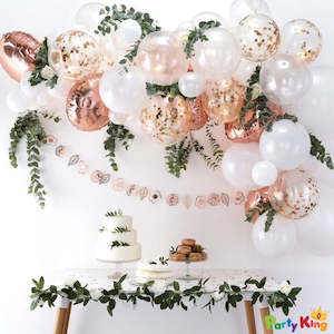DIY Balloon Garland Rose Gold