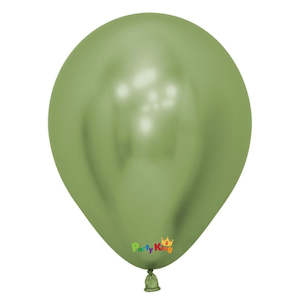 Solid Colour Sempertex: Sempertex Metallic Reflex Lime Green 11” Latex Balloon