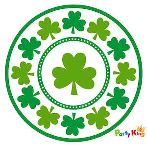 St Patrick S Day: St Patrick’s Day Lucky Shamrocks 23cm Round Paper Dinner Plates