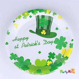 St Patrick S Day: St Patrick’s Day Shamrocks and Hat 17cm Paper Lunch Plates