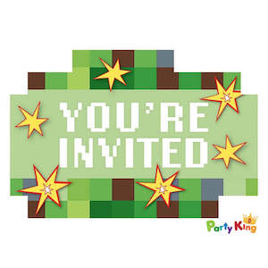 Invitations: Minecraft TNT Party! Postcard Invitations