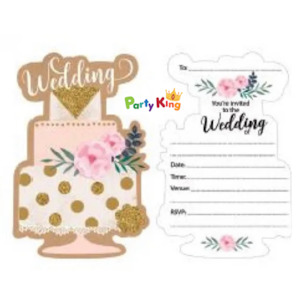 Invitations: Cake Shape Wedding Invitation With Envelope