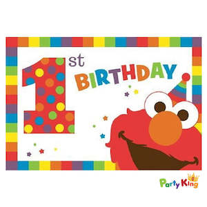 Invitations: Sesame Street Elmo Turns One Postcard Invitations