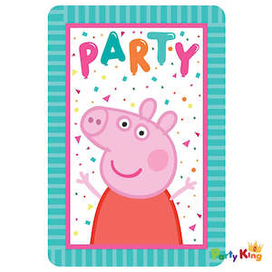 Invitations: Peppa Pig Confetti Party Postcard Invitations