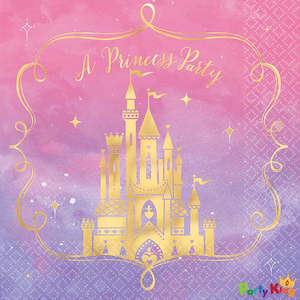 Disney Princess Once Upon A Time Castle Lunch Napkins Hot Stamped