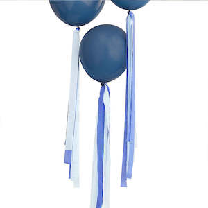 Ginger Ray: Blue - Mix It Up Balloon Tails Streamers Blue
