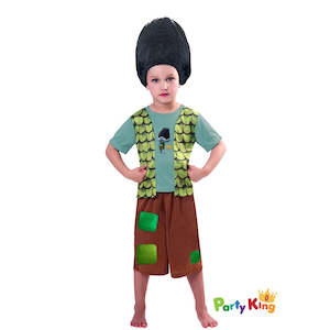 Trolls Boy Branch Costume & Wig 5-7 Years