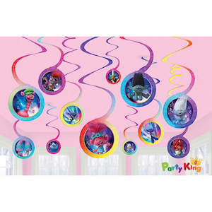Trolls World Tour Spiral Hanging Swirl Decorations Value Pack