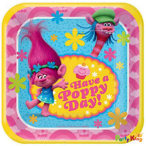 Trolls Smurf: Trolls 17cm Square Paper Lunch Plates