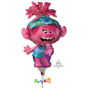 Trolls Smurf: Trolls World Tour Poppy Mini Shape Foil Balloon on Stick