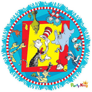Dr. Seuss Expandable Pull String Drum Piñata