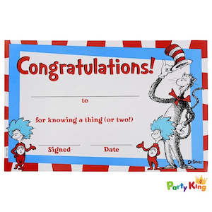Dr Seuss: Dr. Seuss Cat In The Hat Certificate Pack