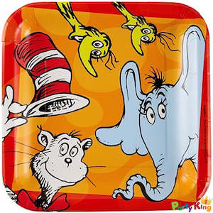 Dr. Seuss 23cm Square Paper Dinner Plates