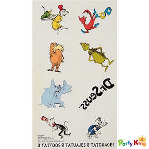 Dr Seuss: Dr. Seuss Tattoos Stickers Favor