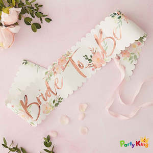 Floral Hen: Floral Hen Party Bride To Be Sash