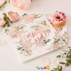 Floral Hen: Floral Hen party Team Bride Napkins
