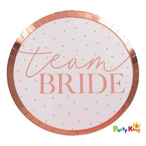 Blush Hen: Blush Hen Party Rose Gold Team Bride & Blush Plates