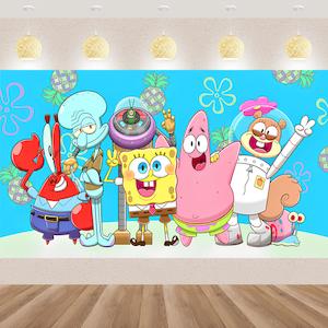 SpongeBob SquarePants Birthday Party Backdrop Banner