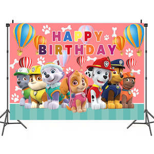 Themed Backdrops For Birthday Parties: Paw Patrol  5 * 3ft