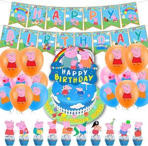 Themed Balloon Sets For Birthday Decoration: Peppa Pig Birthday Party Balloon Decoration Set